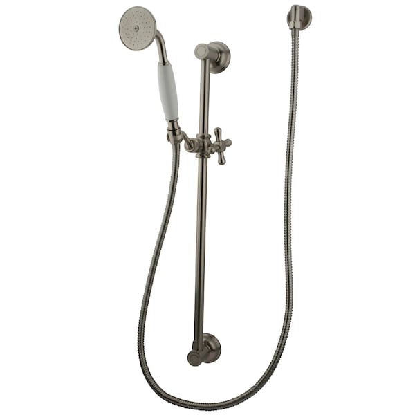 Kingston Brass Shower Combo, Brushed Nickel, Wall Mount KAK3528W8 - main